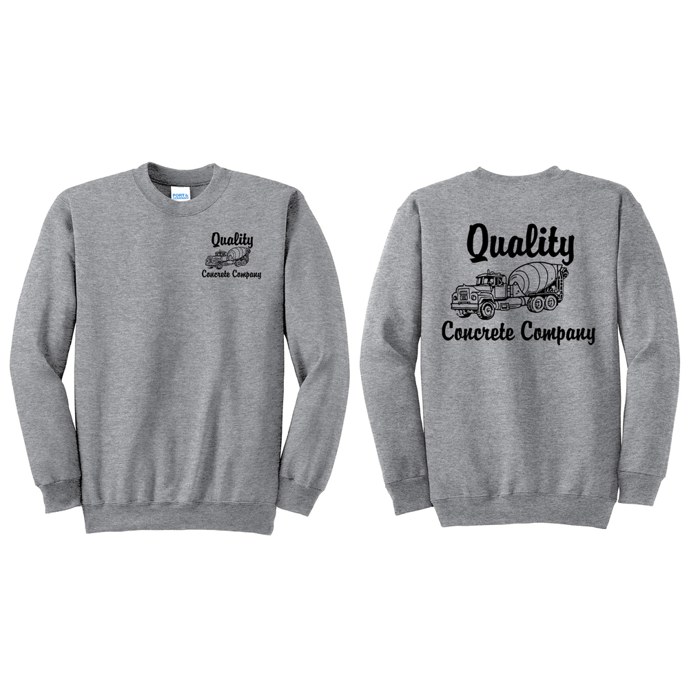 Quality Concrete Unisex Fleece Crewneck Sweatshirt-Athletic Heather