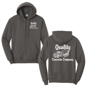 Quality Concrete Unisex Fleece Hooded Sweatshirt-Charcoal
