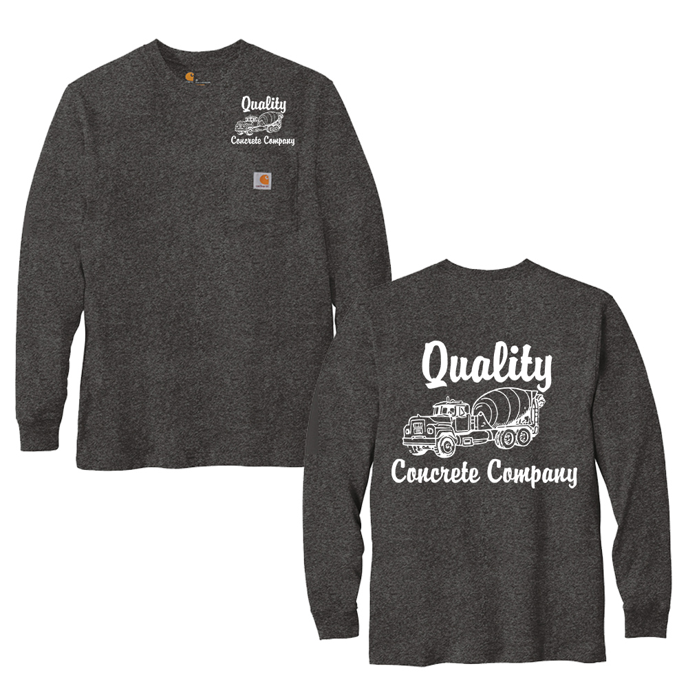Quality Concrete Carhartt Workwear Pocket Long Sleeve T-ShirtMen-Carbon Heather