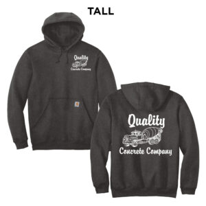 Quality Concrete Carhartt Men Midweight Hooded Sweatshirt- TALL-Carbon Heather