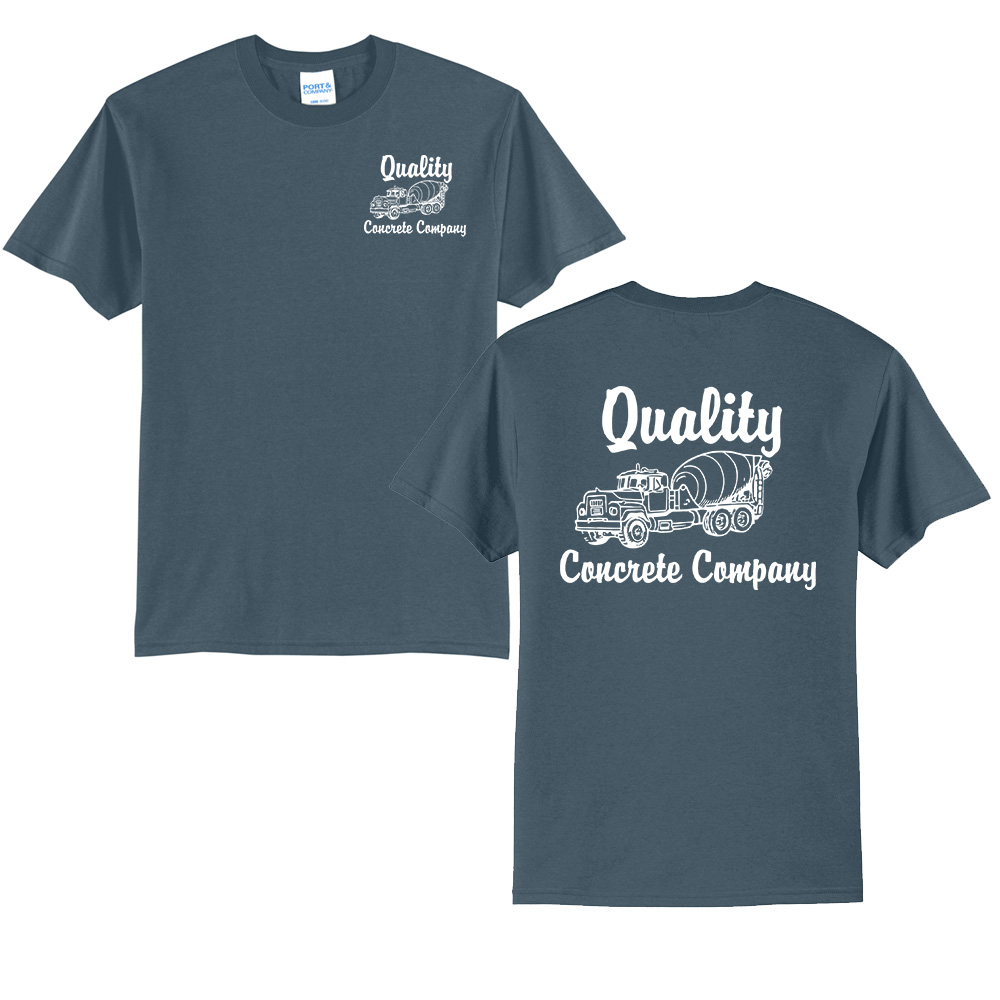 Quality Concrete Unisex Short Sleeve Tee-Steel Blue