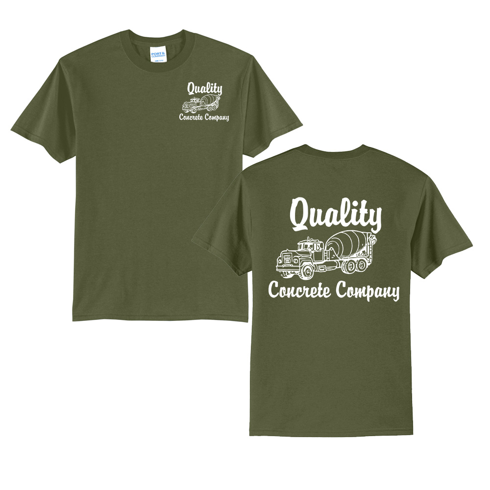 Quality Concrete Unisex Short Sleeve Tee-Olive Drab Green