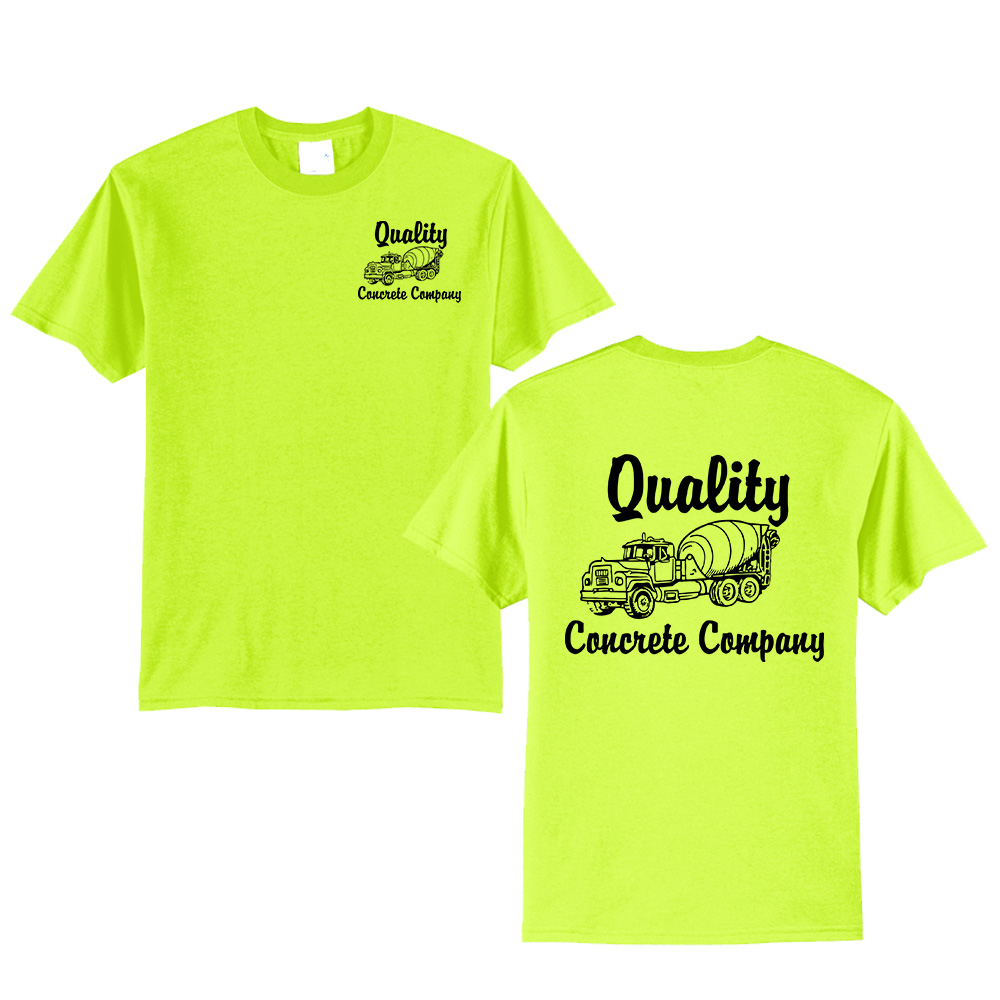 Quality Concrete Unisex Short Sleeve Tee-Safety Green