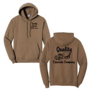 Quality Concrete Unisex Fleece Hooded Sweatshirt-Woodland Brown
