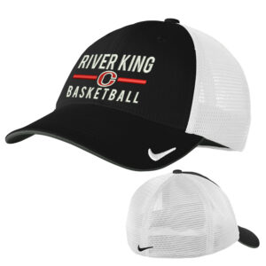 River King BB Coach Nike Stretch to Fit Mesh Back Cap-Black/White