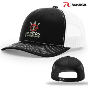 River King Swim Richardson Pro Mesh Adjustable Trucker Cap Split- Black/ White
