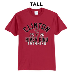 River King Swim Tall Cotton Short Sleeve Tee-Red