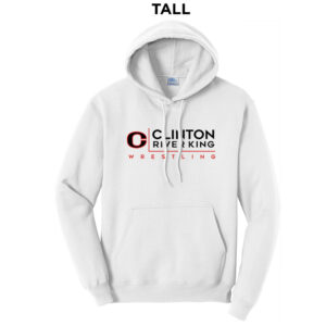 River King Wrestling Tall Fleece Hooded Sweatshirt-White