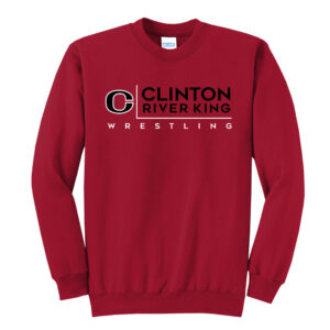 River King Wrestling Unisex Fleece Crewneck Sweatshirt-Red