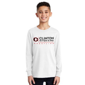 River King Wrestling Youth Cotton Long Sleeve Tee- White