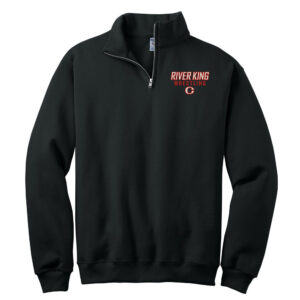 River King Wrestling Jerzees Unisex NuBlend 1/4 Zip Cadet Collar Sweatshirt-Black