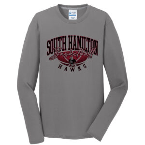 SH Girls BB Men Long Sleeve Essential Blended Performance Tee-Medium grey