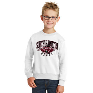 SH Girls BB Youth Fleece Crewneck Sweatshirt-White