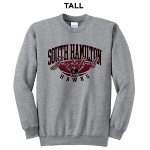 SH Girls BB Tall Fleece Crewneck Sweatshirt-Athletic Heather