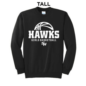 SH Girls BB Tall Fleece Crewneck Sweatshirt-Black