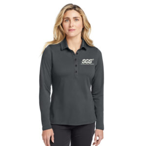 SGS Government Solutions Nike Golf Ladies Long Sleeve Dri-FIT Stretch Tech Polo-Anthracite