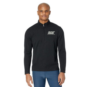 SGS Government Solutions Adidas 3-STRIPE 1/4 zip layering pullover – BLACK MELANGE (XL, 2x, 3x only)