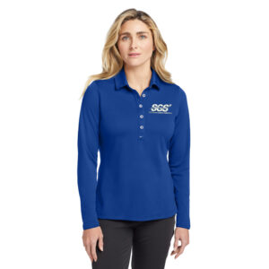 SGS Government Solutions Nike Golf Ladies Long Sleeve Dri-FIT Stretch Tech Polo-Blue Sapphire
