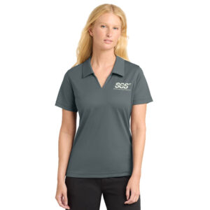 SGS Government Solutions Sport-Tek Ladies Dri-Mesh V-Neck Polo-Steel