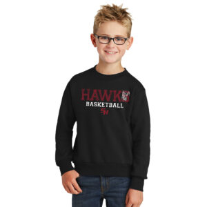 SH Boys BB Youth Fleece Crewneck Sweatshirt-Black