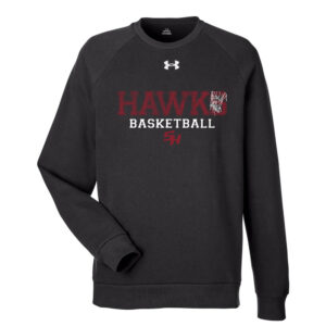 SH Boys BB Adult Under Armour UA Rival Fleece Crewneck Sweatshirt-black