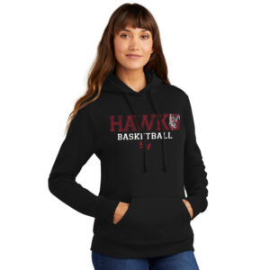 SH Boys BB Ladies Core Fleece Pullover Hooded Sweatshirt-Black