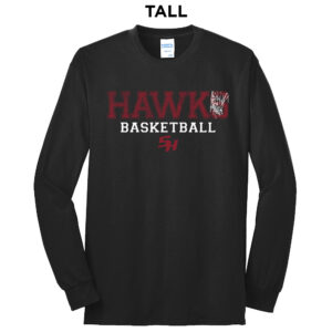 SH Boys BB Tall Cotton Long Sleeve Tee-black