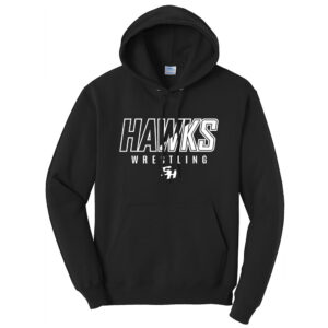 SH Wrestling Unisex Fleece Hooded Sweatshirt-Black