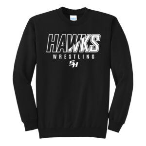 SH Wrestling Unisex Fleece Crewneck Sweatshirt-Black