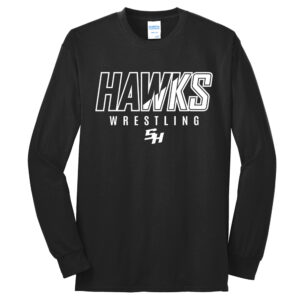 SH Wrestling Unisex Cotton Long Sleeve Tee-Black
