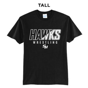 SH Wrestling Tall Cotton Short Sleeve Tee-Black