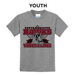 SH Wrestling Youth Short Sleeve Tee-Athletic Heather