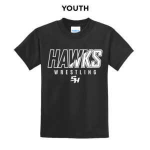 SH Wrestling Youth Short Sleeve Tee-Black