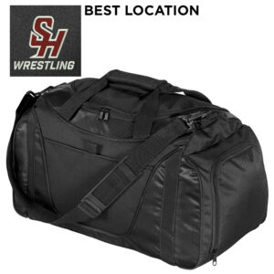 SH Wrestling Port Authority Small Two-Tone Duffel-Black/Black