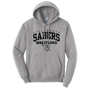Streamwood Wrestling Unisex Fleece Hooded Sweatshirt-Athletic heather