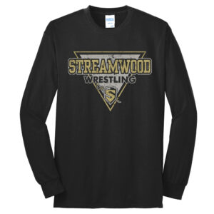 Streamwood Wrestling Unisex Cotton Long Sleeve Tee-Black