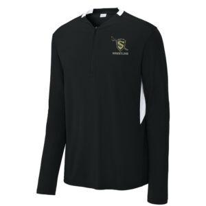 Streamwood Wrestling Sport-Tek Men Club 1/4-Zip Pullover-Black/White