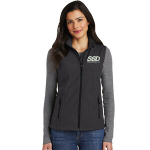 STS Systems Defense Port Authority Ladies Core Soft Shell Vest-Black/Charcoal Heather