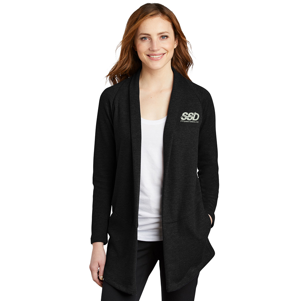 STS Systems Defense Port Authority Ladies Interlock Cardigan-Deep Black