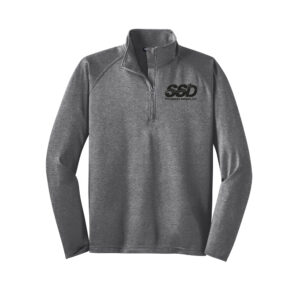 STS Systems Defense Sport-Tek TALL Sport-Wick Stretch 1/2-Zip Pullover-Charcoal Grey Heather
