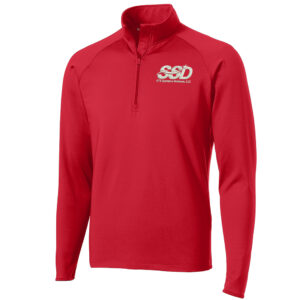 STS Systems Defense Men Sport-Tek Sport-Wick Stretch 1/2-Zip Pullover-Red