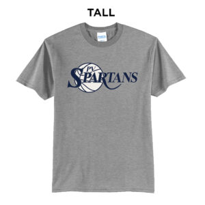 Spartans Boys BB Tall Cotton Short Sleeve Tee-Grey