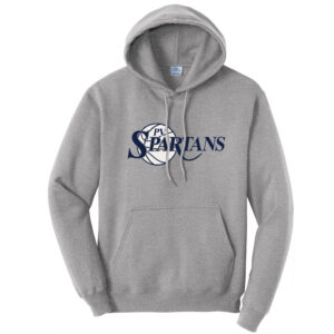 Spartans Boys BB Unisex Fleece Hooded Sweatshirt-Athletic Heather