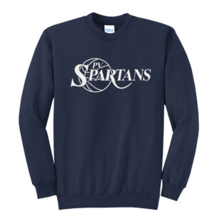 Spartans Boys BB Unisex Fleece Crewneck Sweatshirt-Navy