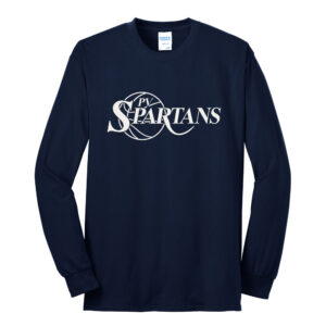 Spartans Boys BB Unisex Long Sleeve Tee-Navy