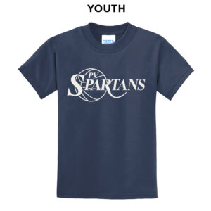 Spartans Boys BB Youth Short Sleeve Tee-Navy