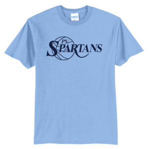 Spartans Boys BB Unisex Short Sleeve Tee-Light Blue