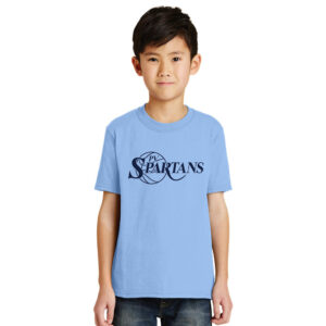 Spartans Boys BB Youth Short Sleeve Tee-Light Blue