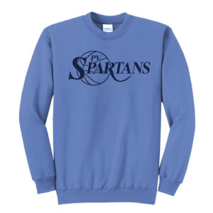 Spartans Boys BB Unisex Fleece Crewneck Sweatshirt-Carolina Blue