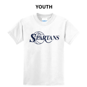 Spartans Boys BB Youth Short Sleeve Tee-White